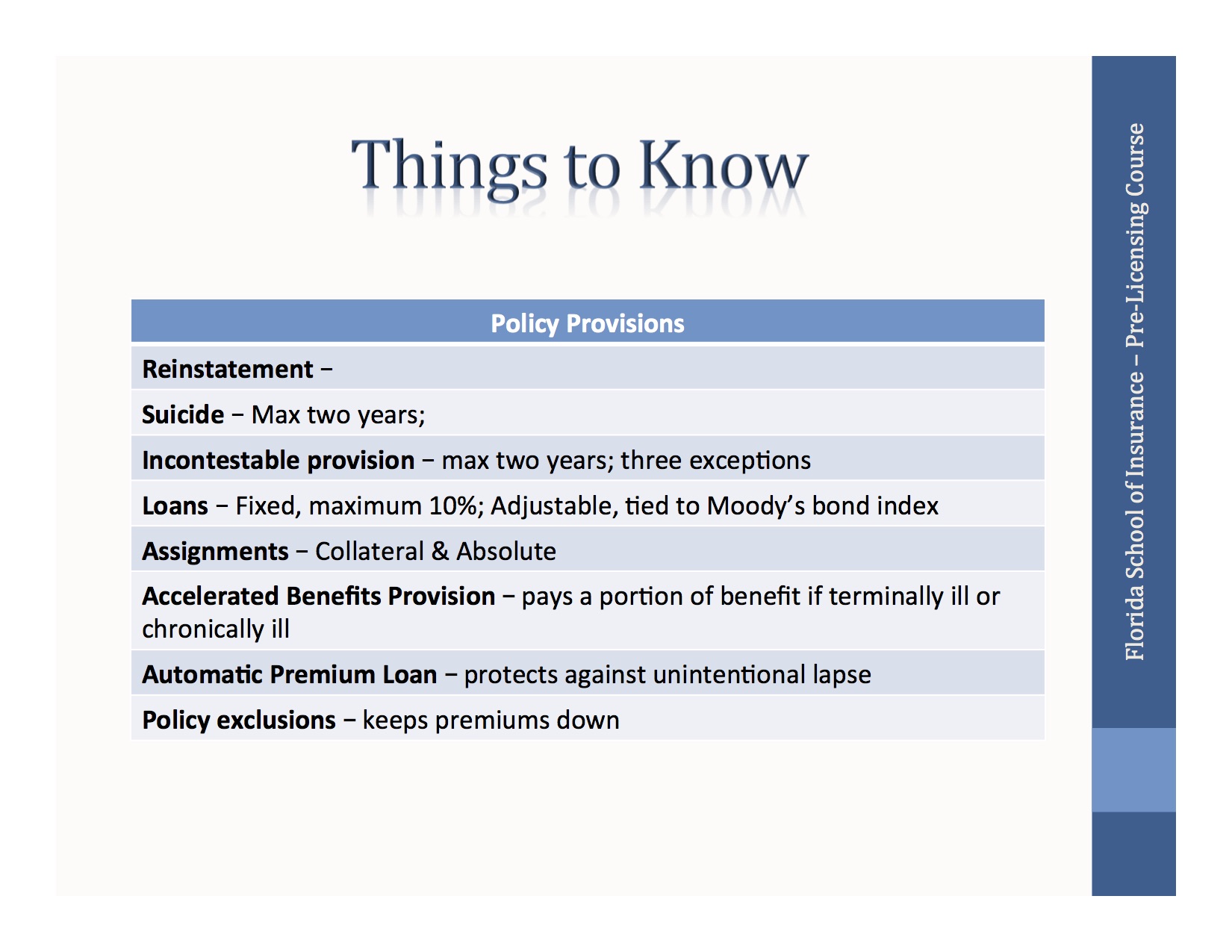 Elements of an Insurance Contract